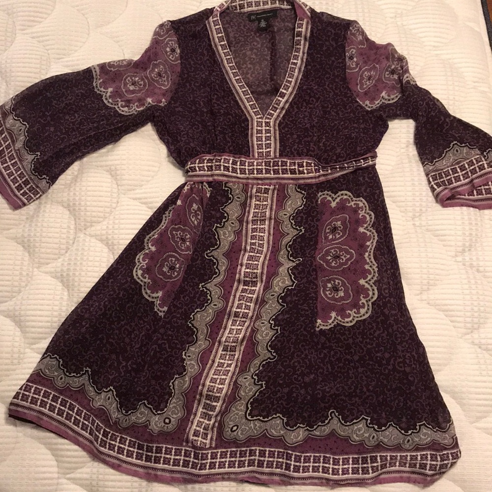 INC 100% silk lining 100% polyester Dress tie belt